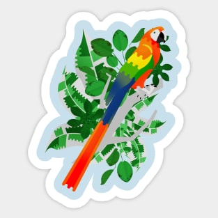 Rainbow macaw Sticker